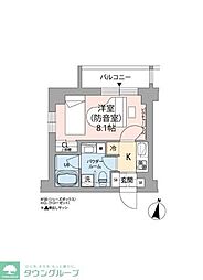 ミュージション世田谷赤堤 1Kの間取図画像