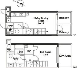 レジディア西新宿2 1LDKの間取図画像