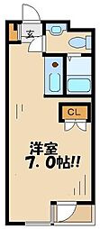 グレース成城 ワンルームの間取図画像