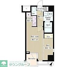 whitefront ワンルームの間取図画像