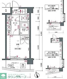 ヴェルト三軒茶屋 1Kの間取図画像