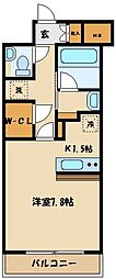 Cours 1Kの間取図画像