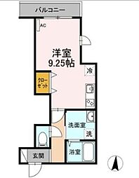 Hauoli ワンルームの間取図画像