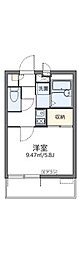 パルフェタムール北沢 1Kの間取図画像