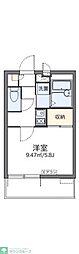 パルフェタムール北沢 1Kの間取図画像