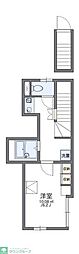 レオパレスマーガレット 1Kの間取図画像
