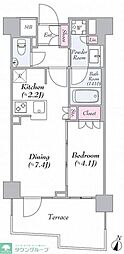 ベリスタ下高井戸駅前 1DKの間取図画像