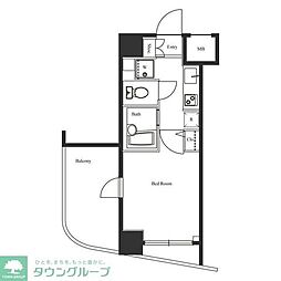 スクエア渋谷 1Kの間取図画像