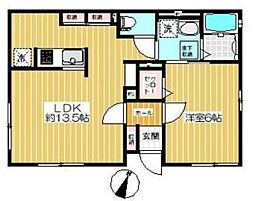 Lirios 1LDKの間取図画像
