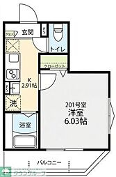 プロヴァンス下北沢 1Kの間取図画像