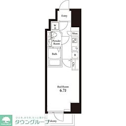 アペルト西新宿 1Kの間取図画像