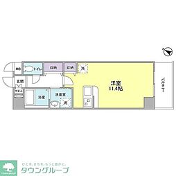 ソリッド大橋 ワンルームの間取図画像
