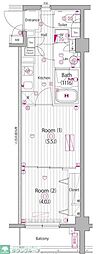 ガーラ・ヒルズ新宿 2Kの間取図画像