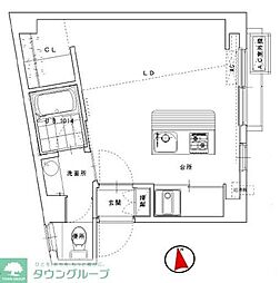 マンションサンライズ ワンルームの間取図画像