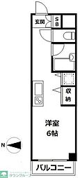 グローリス中野 ワンルームの間取図画像