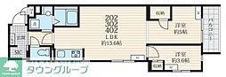 Fosette深沢 2LDKの間取図画像