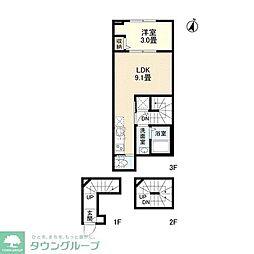 ウエルスクエア目黒祐天寺 1LDKの間取図画像