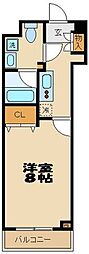 ミリオンガーデン世田谷砧 1Kの間取図画像