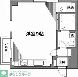 第2アベニューハウス ワンルームの間取図画像