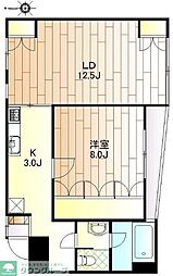 バスクコート 1LDKの間取図画像