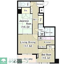 ドッグウッドヒルズ 2LDKの間取図画像