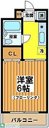 ドエル新光 1Kの間取図画像
