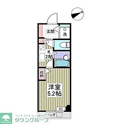 フェニックス初台弐番館 1Kの間取図画像