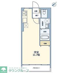 尾山台コーポ ワンルームの間取図画像