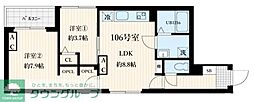 Skuld松陰神社 2LDKの間取図画像
