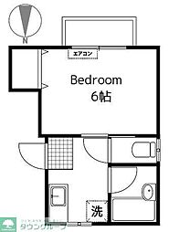 パレスヒル 1Kの間取図画像