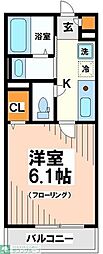 esカーサ幡ヶ谷 1Kの間取図画像