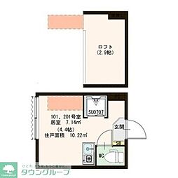 スクリーア永福 ワンルームの間取図画像