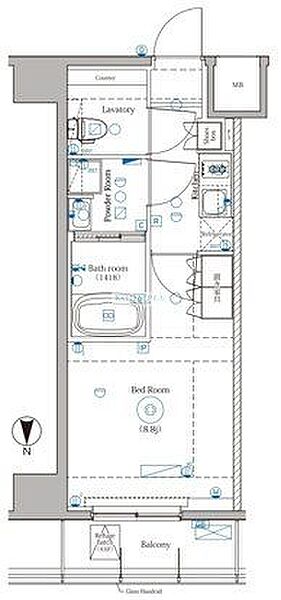 DIPS野方RESIDENCE 302｜東京都中野区野方６丁目(賃貸マンション1K・3階・28.22㎡)の写真 その2