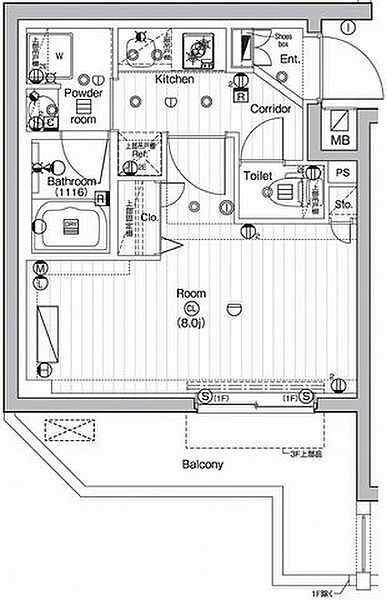 プレミアムキューブ下北沢 201｜東京都世田谷区北沢３丁目(賃貸マンション1K・2階・26.21㎡)の写真 その2