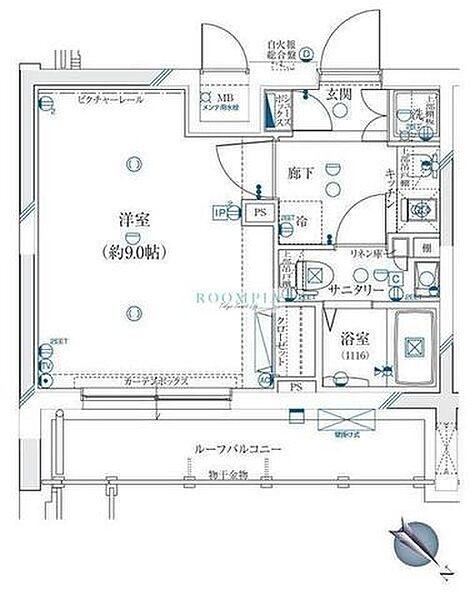 GRAN　PASEO神楽坂II 501｜東京都新宿区矢来町(賃貸アパート1LDK・5階・40.95㎡)の写真 その2