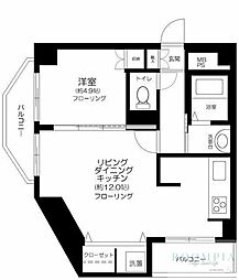 ルーブル野方 1LDKの間取図画像