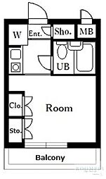スカイコート西荻窪 1Kの間取図画像