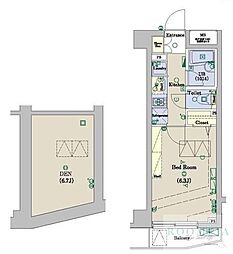 ブライズ新宿中井 1SKの間取図画像