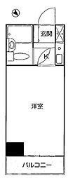パレ・ドール池袋3 1Kの間取図画像