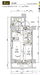 板橋区徳丸3丁目マンション 1LDKの間取図画像