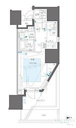 ZOOM信濃町 1DKの間取図画像