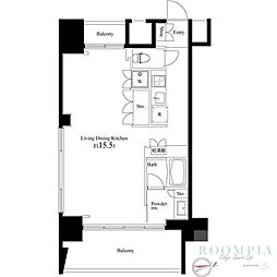 スクエアガーデン池袋 1Kの間取図画像
