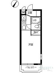スカイコート阿佐ヶ谷2 ワンルームの間取図画像