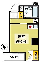 グランマーレ早稲田 ワンルームの間取図画像