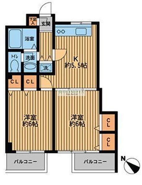 プライムアーバン新宿落合 503｜東京都新宿区北新宿４丁目(賃貸マンション2K・5階・42.87㎡)の写真 その2