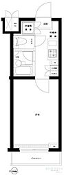 ルーブル早稲田六番館 1Kの間取図画像
