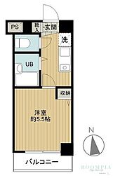 スカイコート高田馬場5 1Kの間取図画像