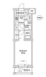 カーサスプレンディッド新中野 1Kの間取図画像