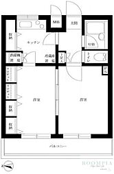ルーブル新宿西落合2 2Kの間取図画像