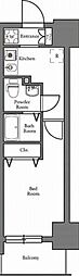 N-stageKumegawa 1Kの間取図画像